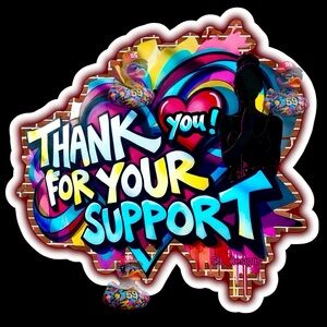 40 "Thank You For Your Support" sticker pack